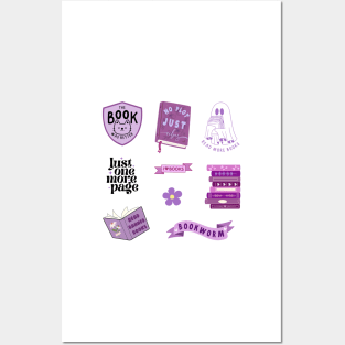 Purple Bookish Pack Posters and Art